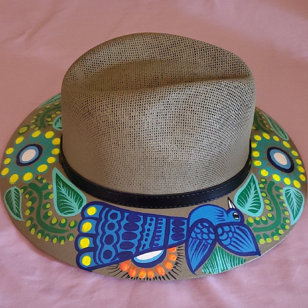 Colorful Hand-Painted Hat - Picture 3 of 3